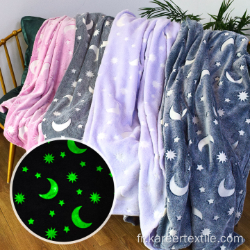 Glow in the Dark Luminous Custom Flannel Couverture